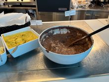 Same food than a week ago and chocolate mousse