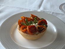 Goats cheese and tomato tart