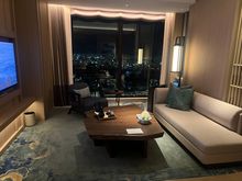 Living room with melon as welcome gift