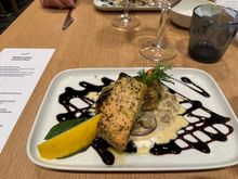 Fried Salmon, Jerusalem Artichoke