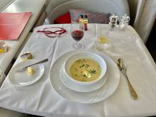 Soup with red burgundy