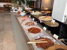 Charcuterie and cheeses at breakfast