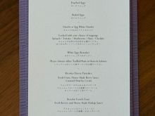 Brakefast A la carte menu