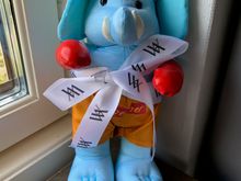 Waldor Astoria Bangkok mascot (elephant dressed in Muay Thai costume)