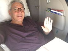 Well, on board CX841 as I type this. The PJs are comfortable. No Krug, so maybe old menu. Couldn't get to a phone to call and try for the 350. Such is life!