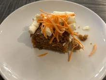 "Carrot Cake" LOL - compared to some other photos shared in the UA thread I don't think this was properly plated/served.