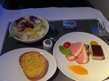 Garlic bread was almost rock hard but at least warm. Duck was nice, better than garbage Salmon as a starter 8/10