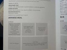 Main meal details. 