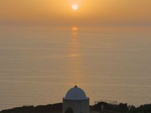 The Holy Family chapel at sunset