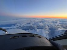 Sunset on the way back to YFB