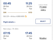 This day has two savers for both A380 flights.