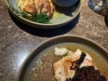 Couple of fish dishes at The Fat Fish.