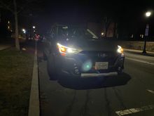 Front view at night 