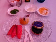 Caviar and Balik smoked salmon - excellent as usual. 