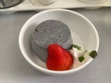 Panna cotta - possibly a bit too much gelatine as it didn’t wobble much, but tasty.