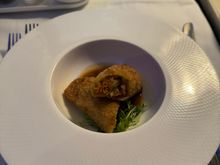Duck spring roll - it was ok but not sure it was ever gonna work on a plane 