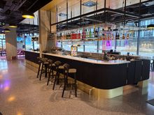 The restaurant bar