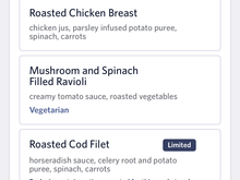FRA - ATL Menu