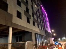 The hotel as one approaches it from the car park
