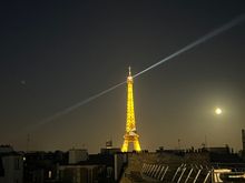 Rooftop view of the Eiffel Tower