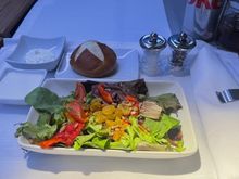 Salad was very good and could not resist a warm pretzel roll...
