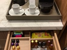 Kettle with Nespresso capsule machine