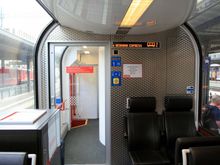 Bernina Express first class interior (note the library on the left!)
