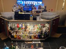 Alcoholic beverages from the bar are at an extra $