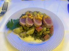 Light meal - sole with lemon sauce (once again, my own plating, so not very professional)