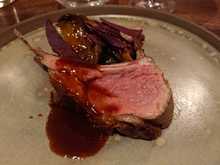 rack of lamb, jerusalem artichoke, pleurottes mushrooms