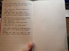 Hand-written poem inside, " Der Erlkönig". A very nice touch.
