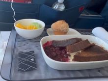Banana bread french toast with fruit