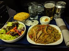 Fried noodles and BBQ Pork.