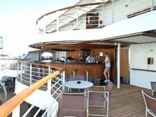 This is one of the few areas where you can smoke.