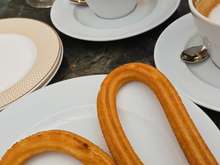 Chocolate churros for breakfast!