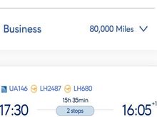 UA + 2 flights in Eco/Business generally available