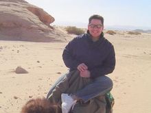 First Camel Ride in Wadi Rum, Jordan