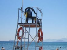 Lifeguard post on the hotel beach