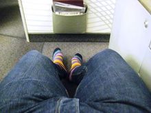Legroom - Plenty !! (&amp; The colourfull Socks...!!)   
I was lucky to be seated next to my absolute Favourite person (except for my wife of course) which is Mr / Mrs N.Obody.... !