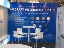 Booth visitors can also learn about other aircraft interior materials from Rogers.