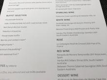 Qantas LHR T3 menu