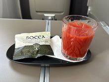 Time for tomato juice and nuts.