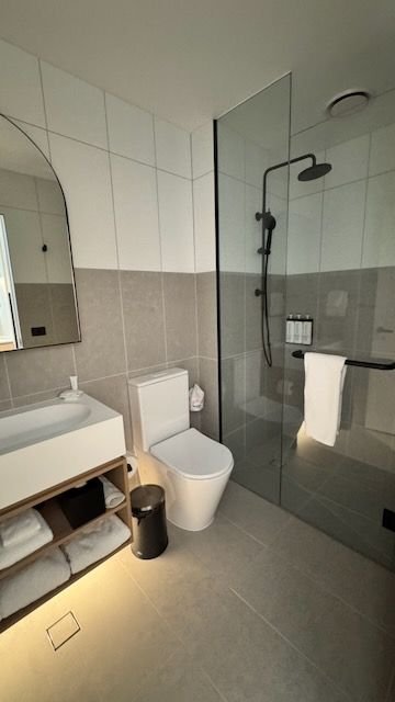 Bathroom - shower pressure good but not great