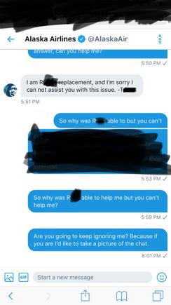 Twitter Chat. Agent claims the agent I want to be helped by has been replaced by him or her and she is unwilling to help me with the same issue. So why is the replacement unable to do the same job?