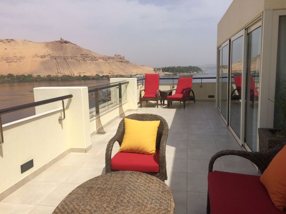 A suite with panoramic views.