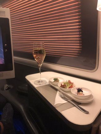 LPGS and canapés straight after take off