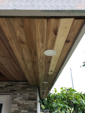 Cedar Soffits with LED lighting