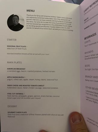 Can’t AA get any other chef to curate this abysmal menu? I hear Jamie Oliver is looking for work.