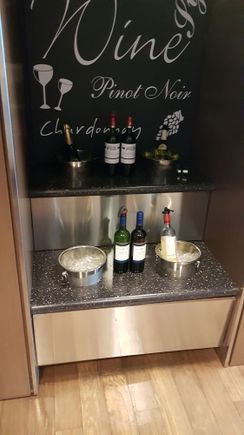 Wine selection in First section