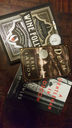 The human half of Santa @countzero gifts.  Have already started browsing through the wine book.  Torn which of the other two to start with. 
Thank you. 
